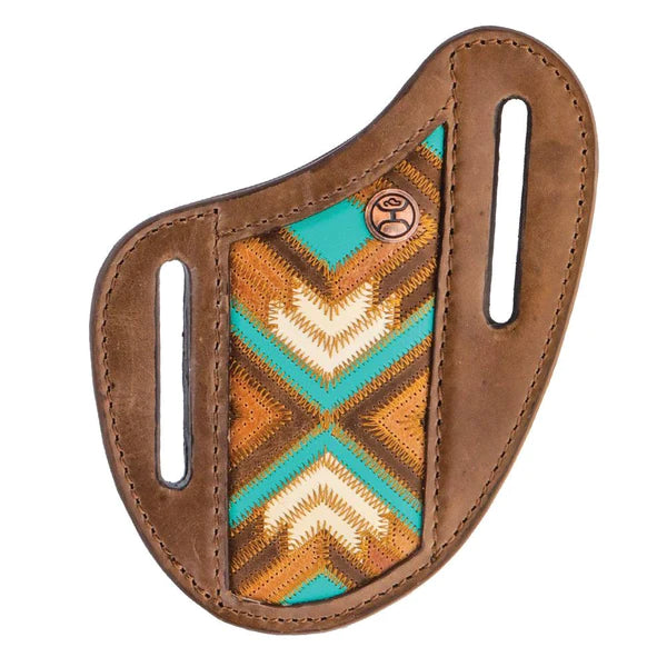 Pancake knife sheath Montezuma-Teal