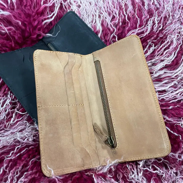 Cowhide Stud Wallet