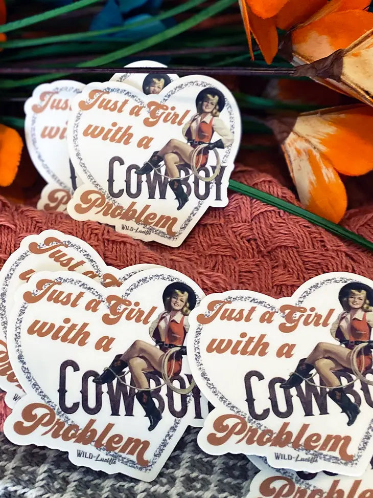 Cowboy problem Sticker