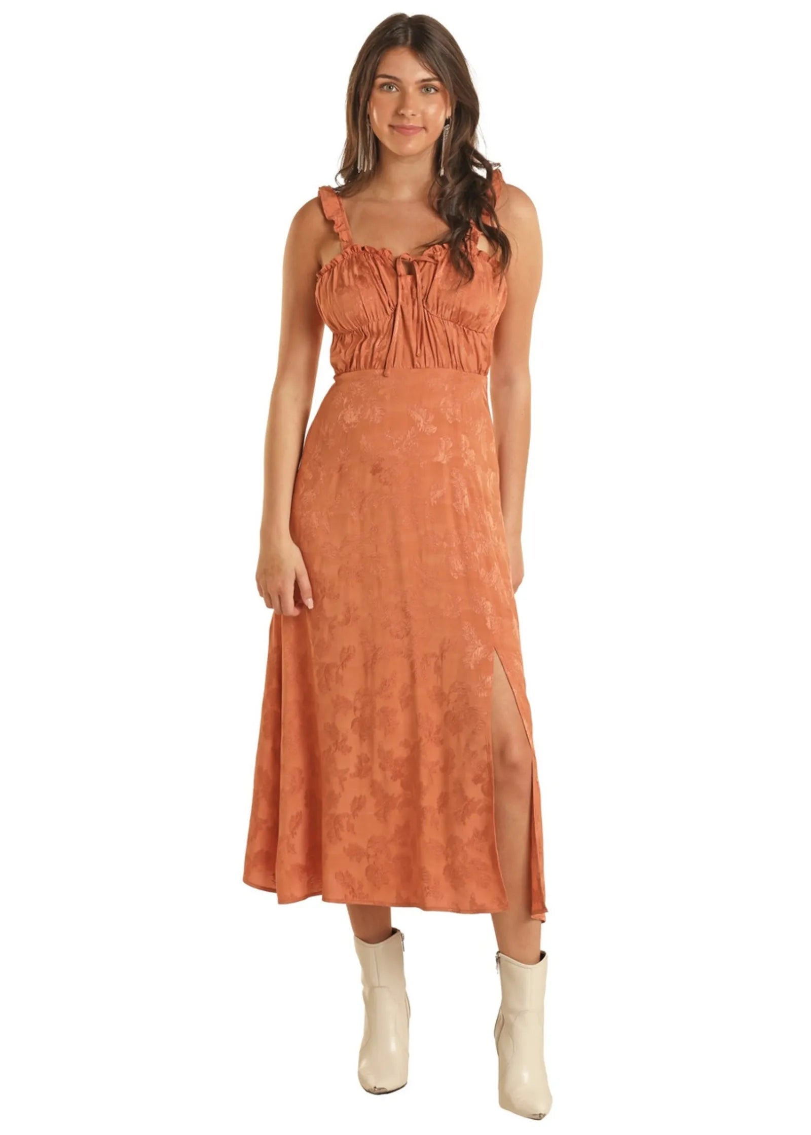Rust midi dress – Patched Pumpkins Boutique