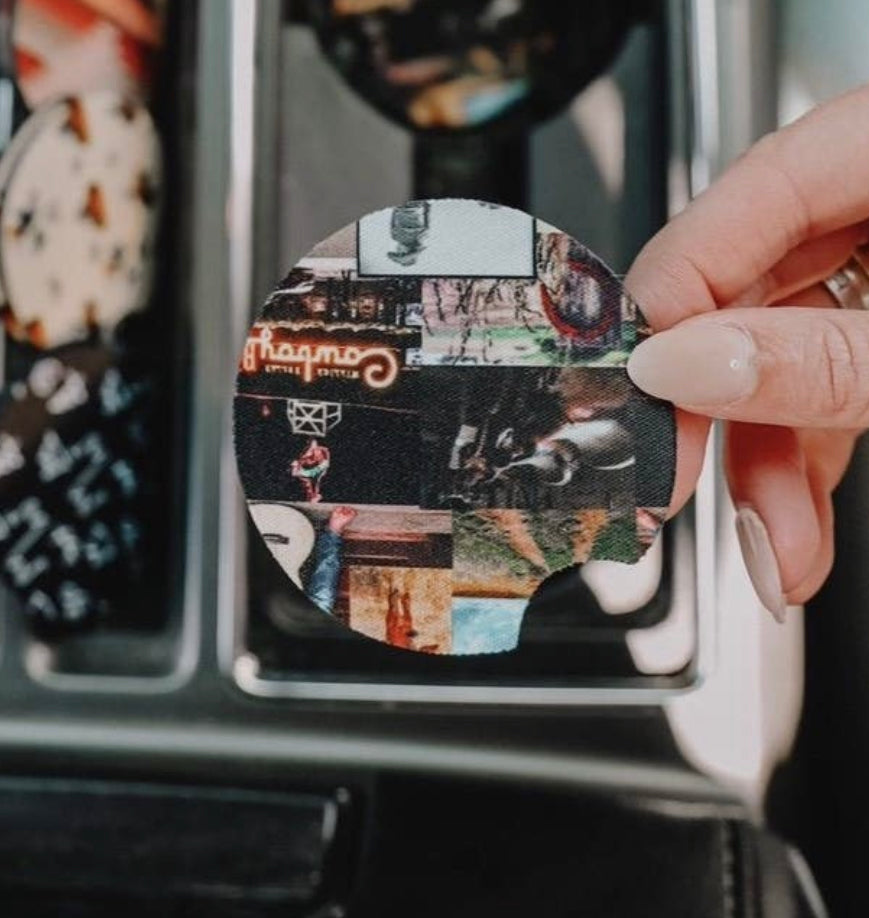Cowboy collage Car coasters