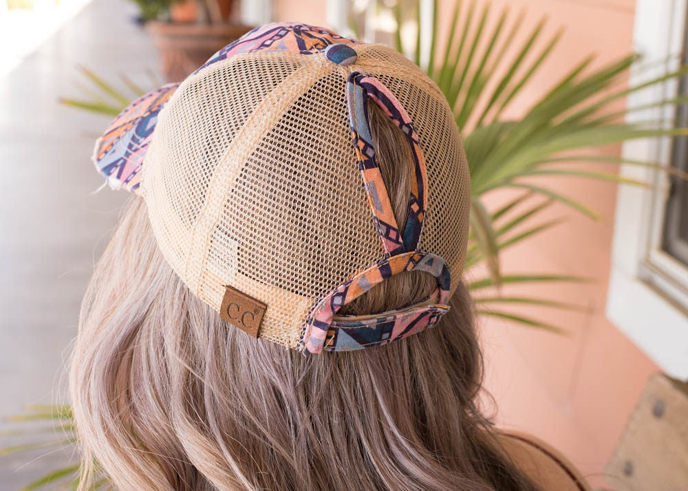 Aztec peach hat