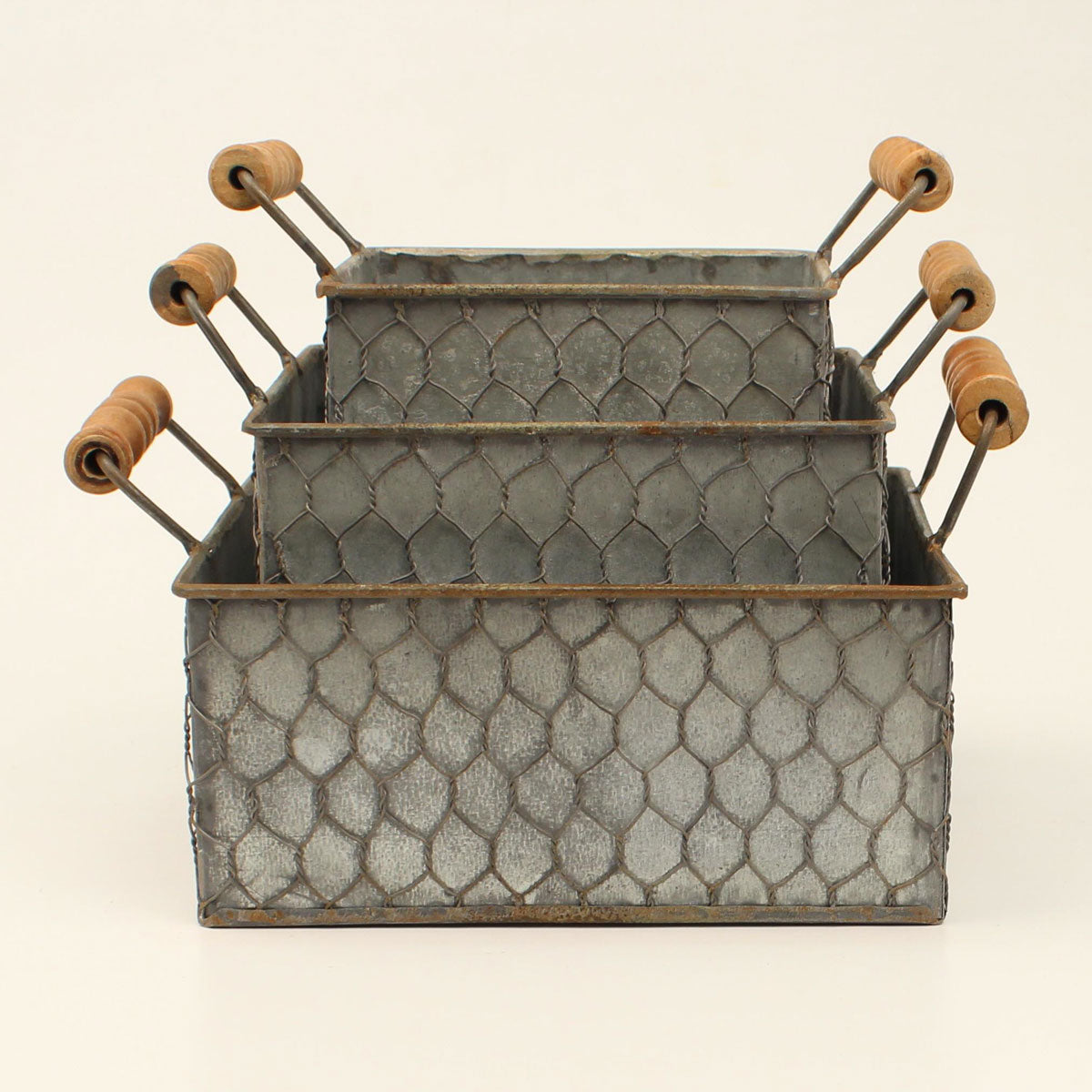 WESTERN MOMENTS GALVANIZED BASKET SET