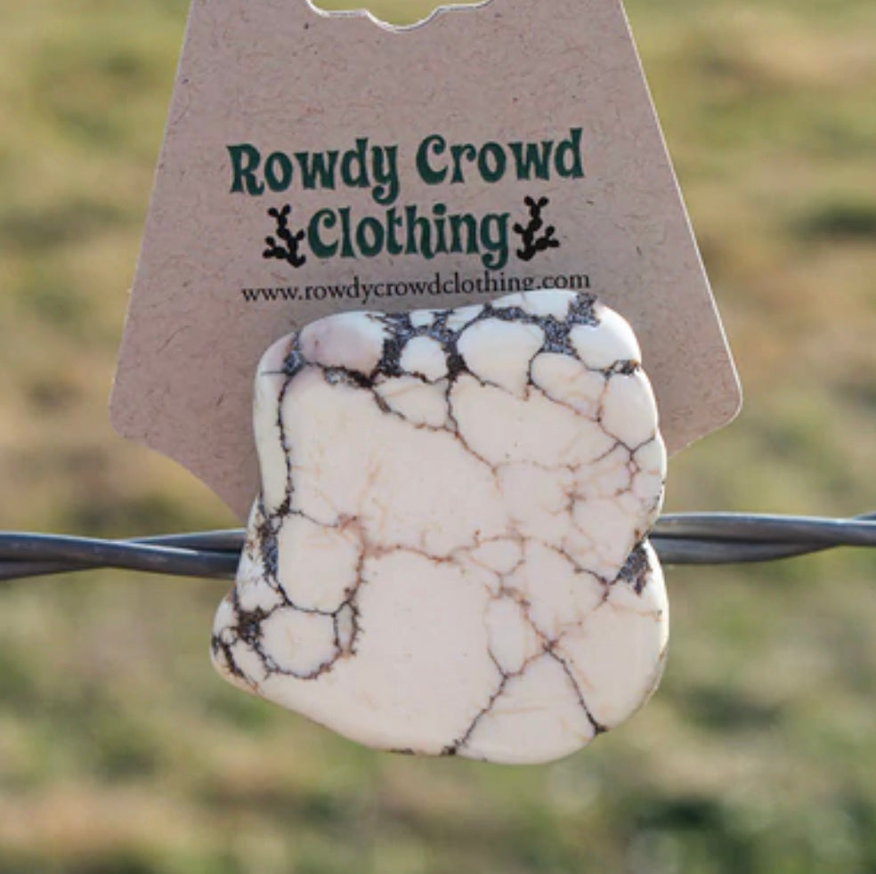 White stone scarf slider