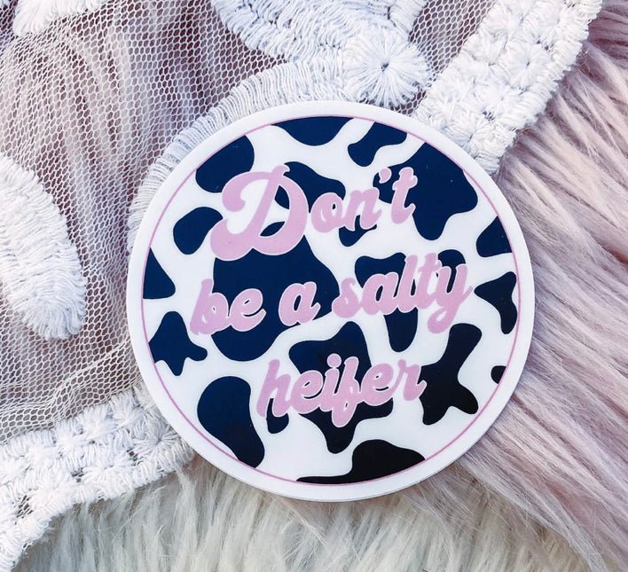Mini salty heifer sticker