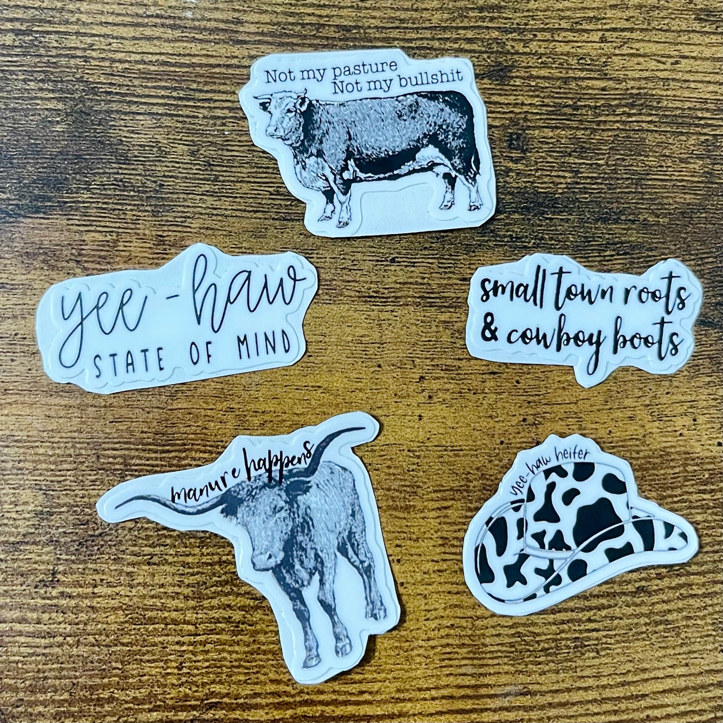 Mini yee haw state of mind sticker