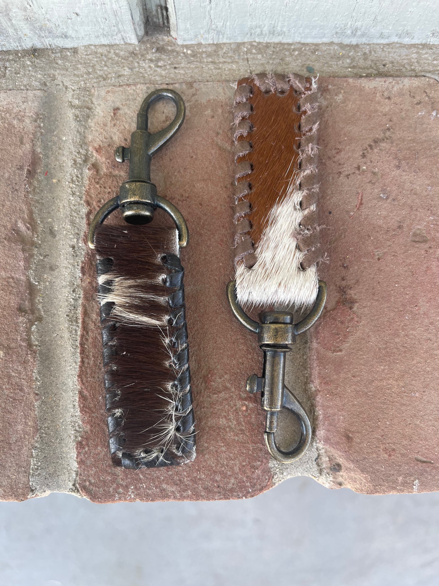 Hair on hide key fob