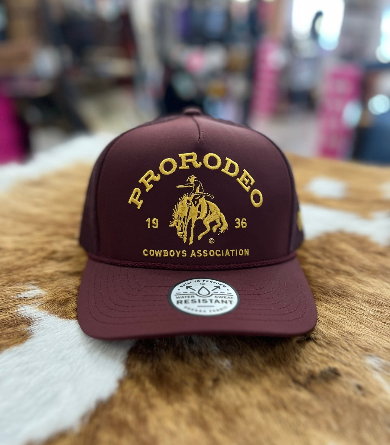 PRCA maroon hooey hat