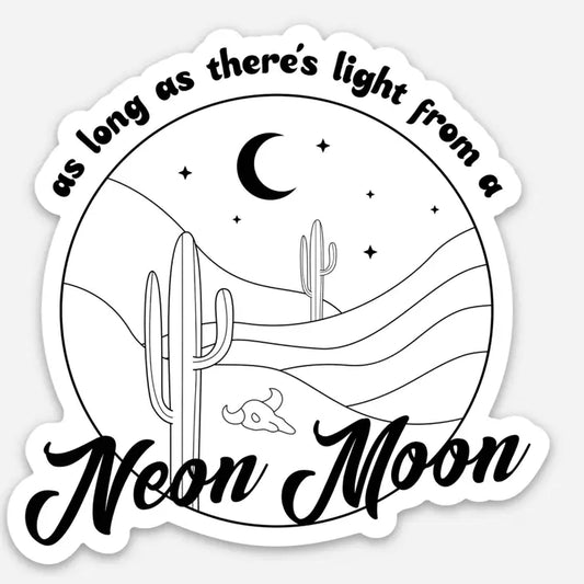 Neon moon Sticker