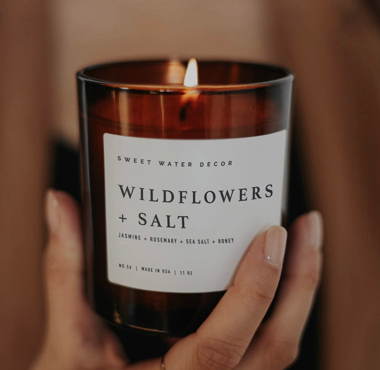 Wildflower and salt candle