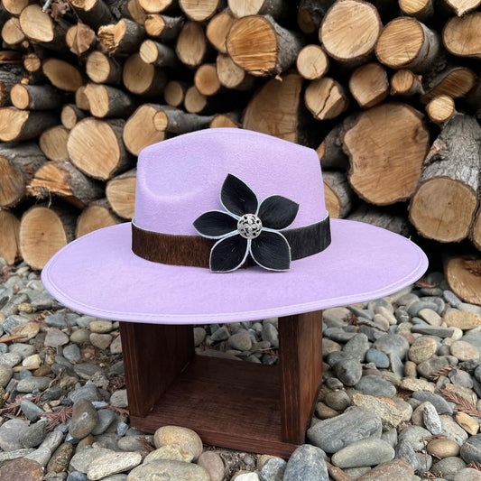 Purple felt hat