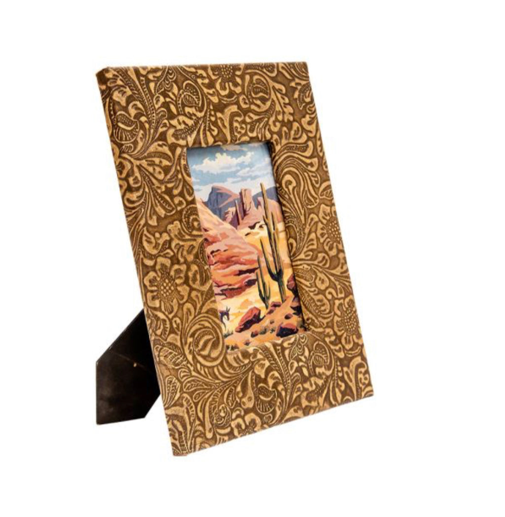Embossed picture frame