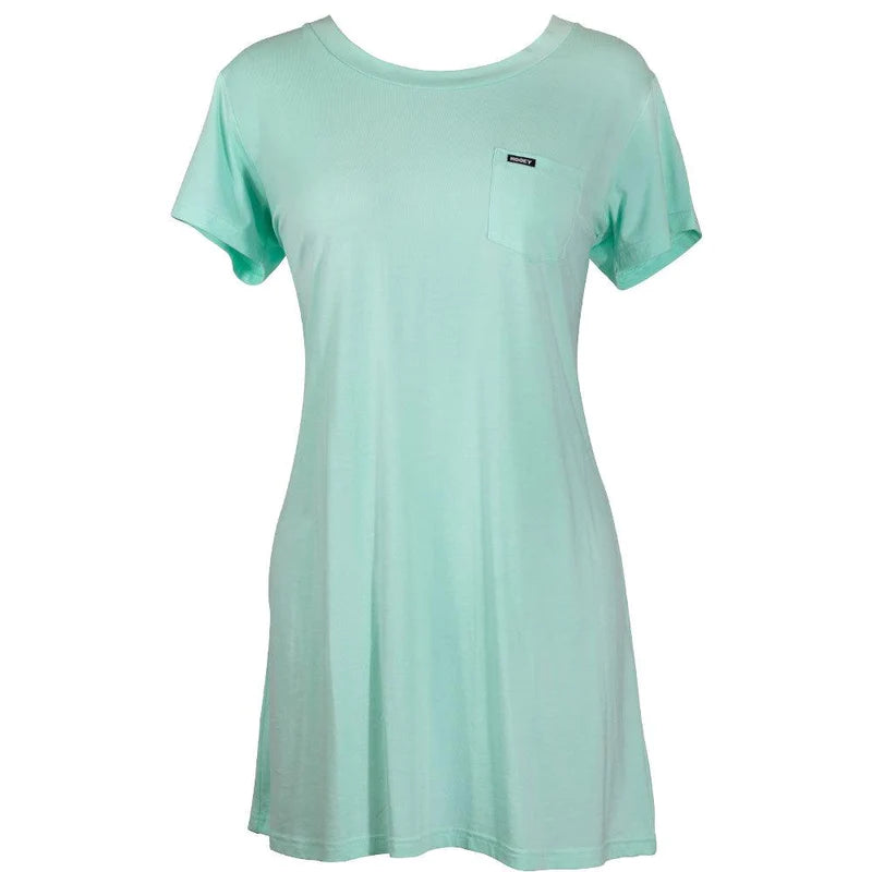 T-shirt dress-Teal