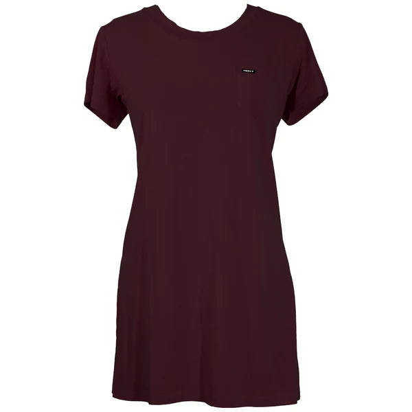 T-shirt dress-Maroon