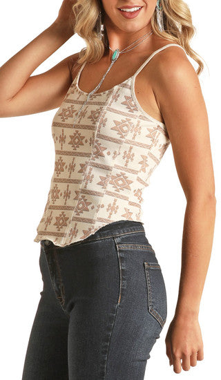 Exposed seam tank-aztec