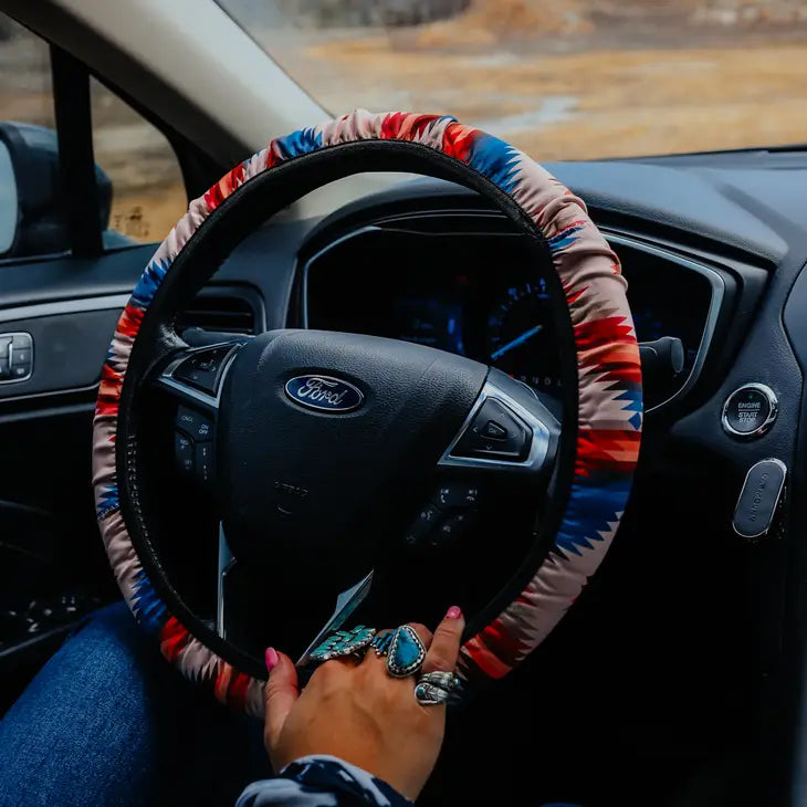 Aztec steering wheel cover
