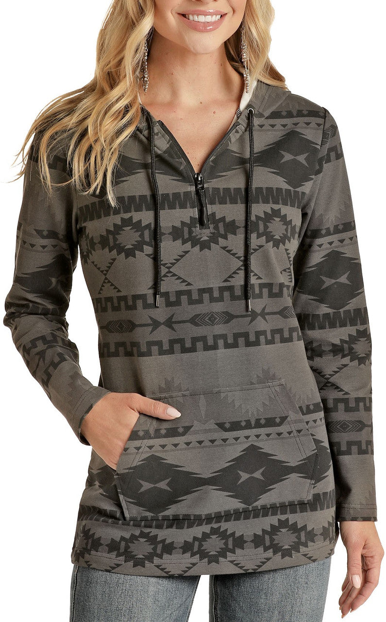 Aztec print hoodie