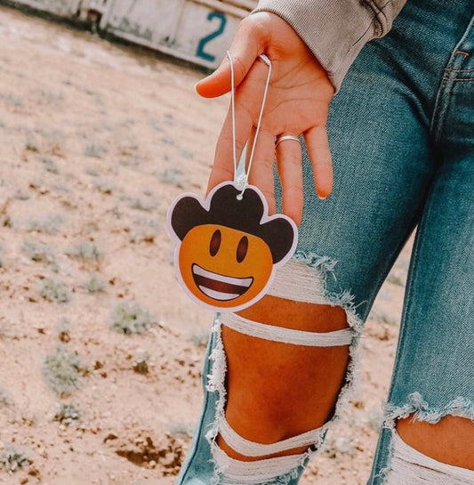 Cowboy smiley air freshener