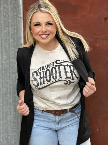 Straight shooter tee