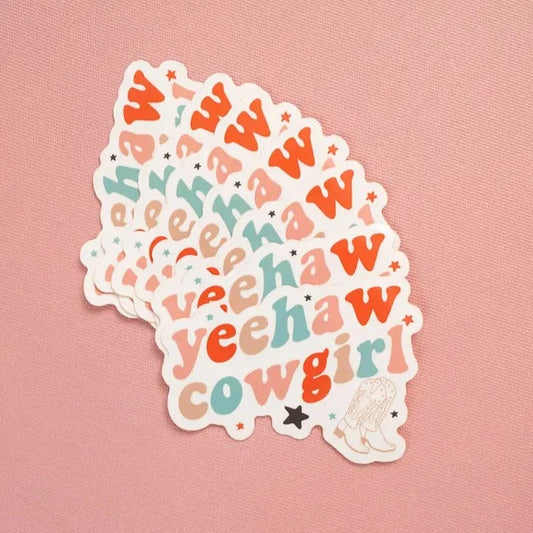 Yeehaw Cowgirl Sticker