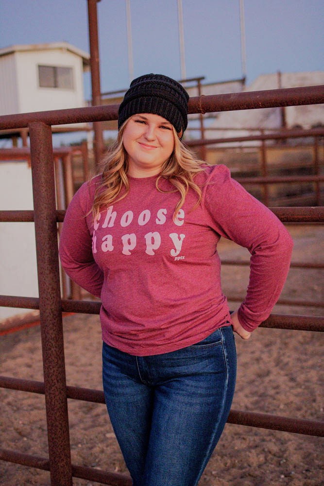 Choose happy long sleeve