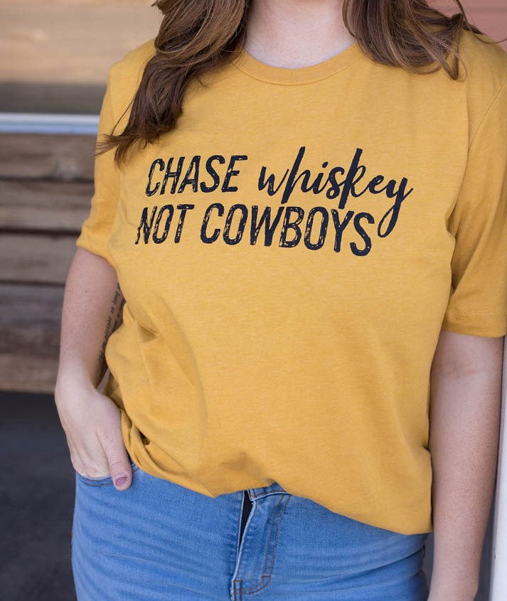 Chase Whiskey Not Cowboys tee