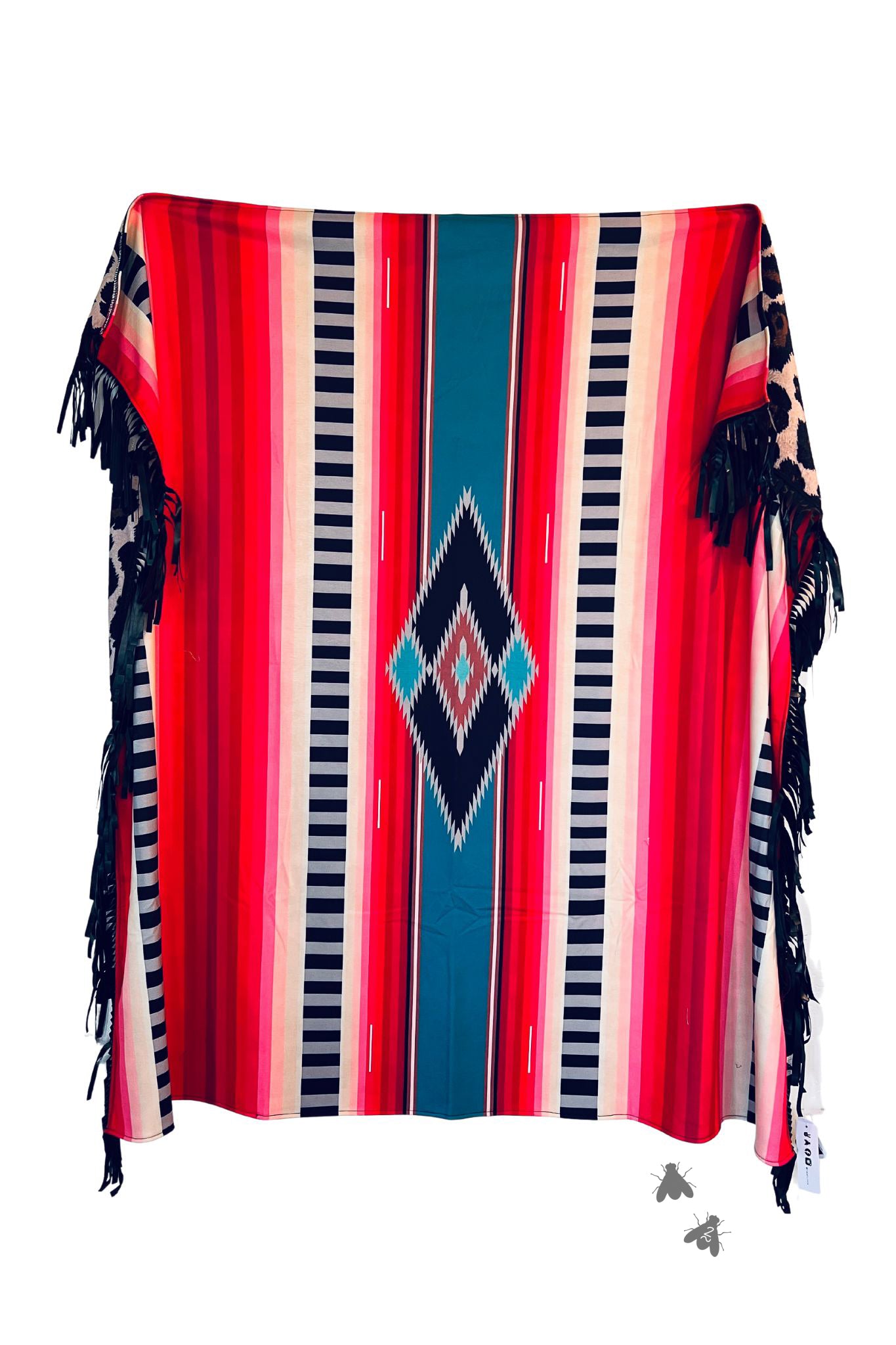 Nebraska Nights fringe blanket