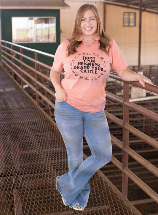 Trust your neighbor brand your cattle tee