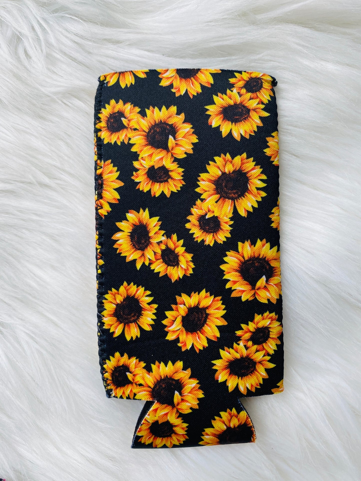 Sunflower slim can koozie