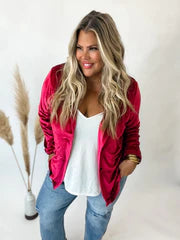 Red Velvet Blazer