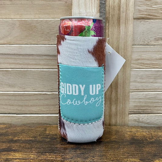 Giddy up cowboy slim Koozie