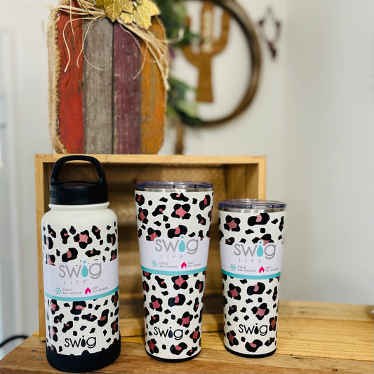 Luxy leopard swig cups