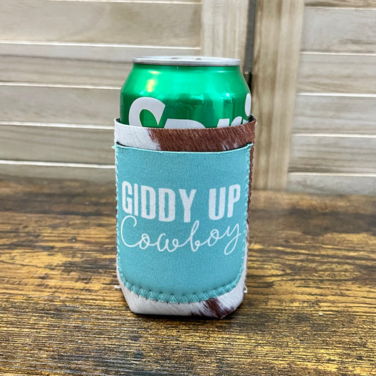 Giddy up cowboy koozie