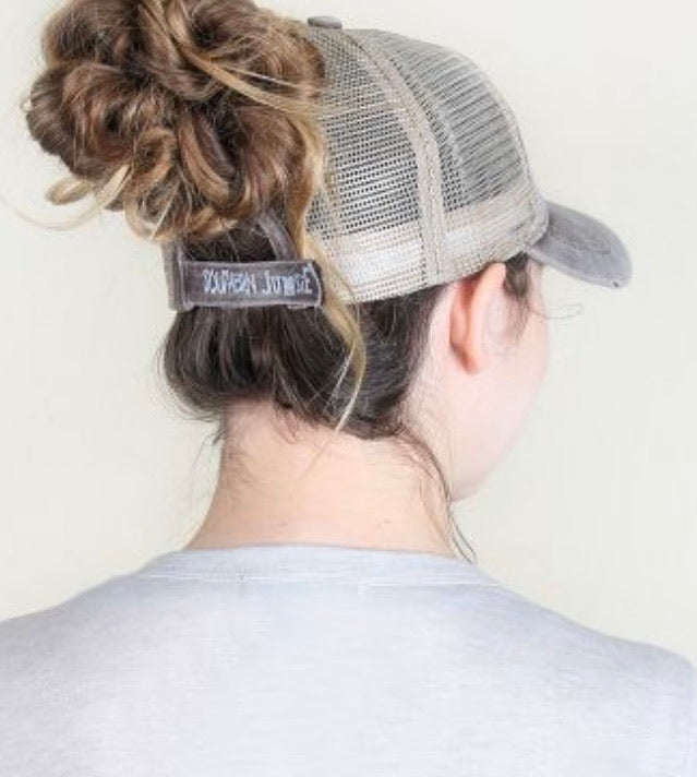 Stay golden sunflower high pony hat