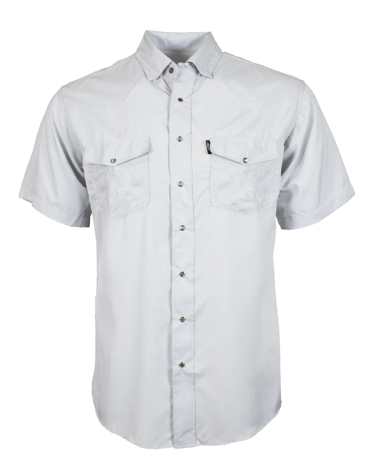 Sol grey short sleeve pearl snap