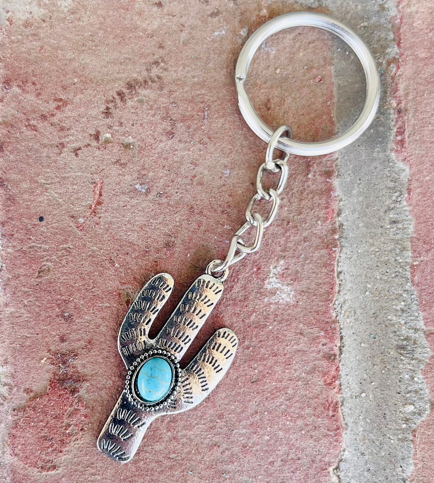 Prickly cactus keychain