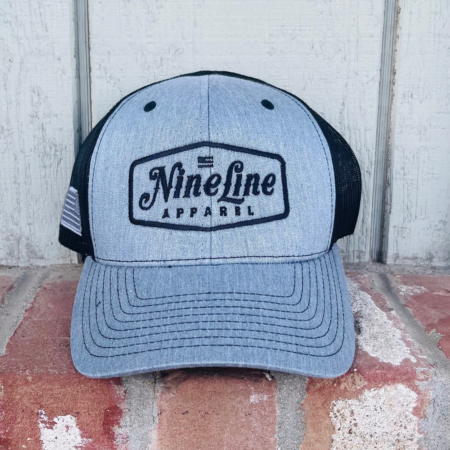 Embroidered nine line hat