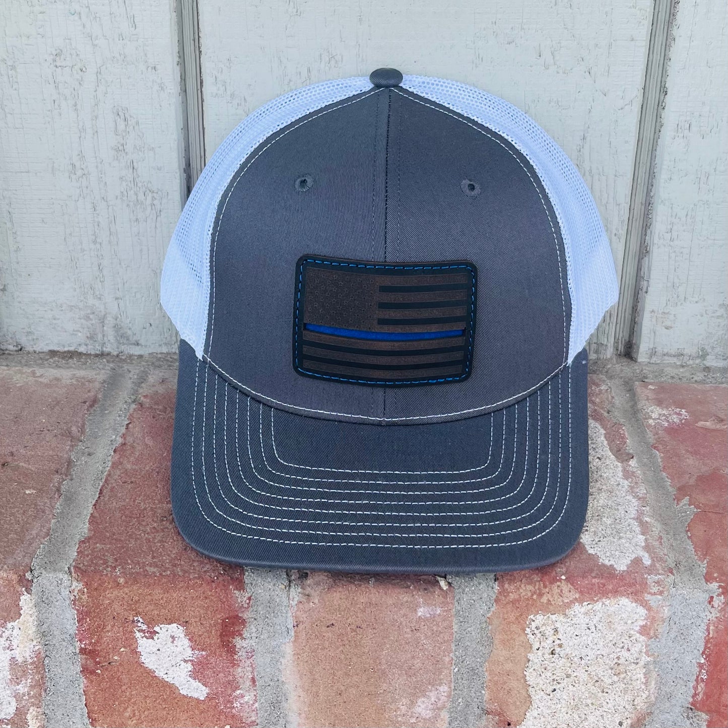 Blue line patch hat