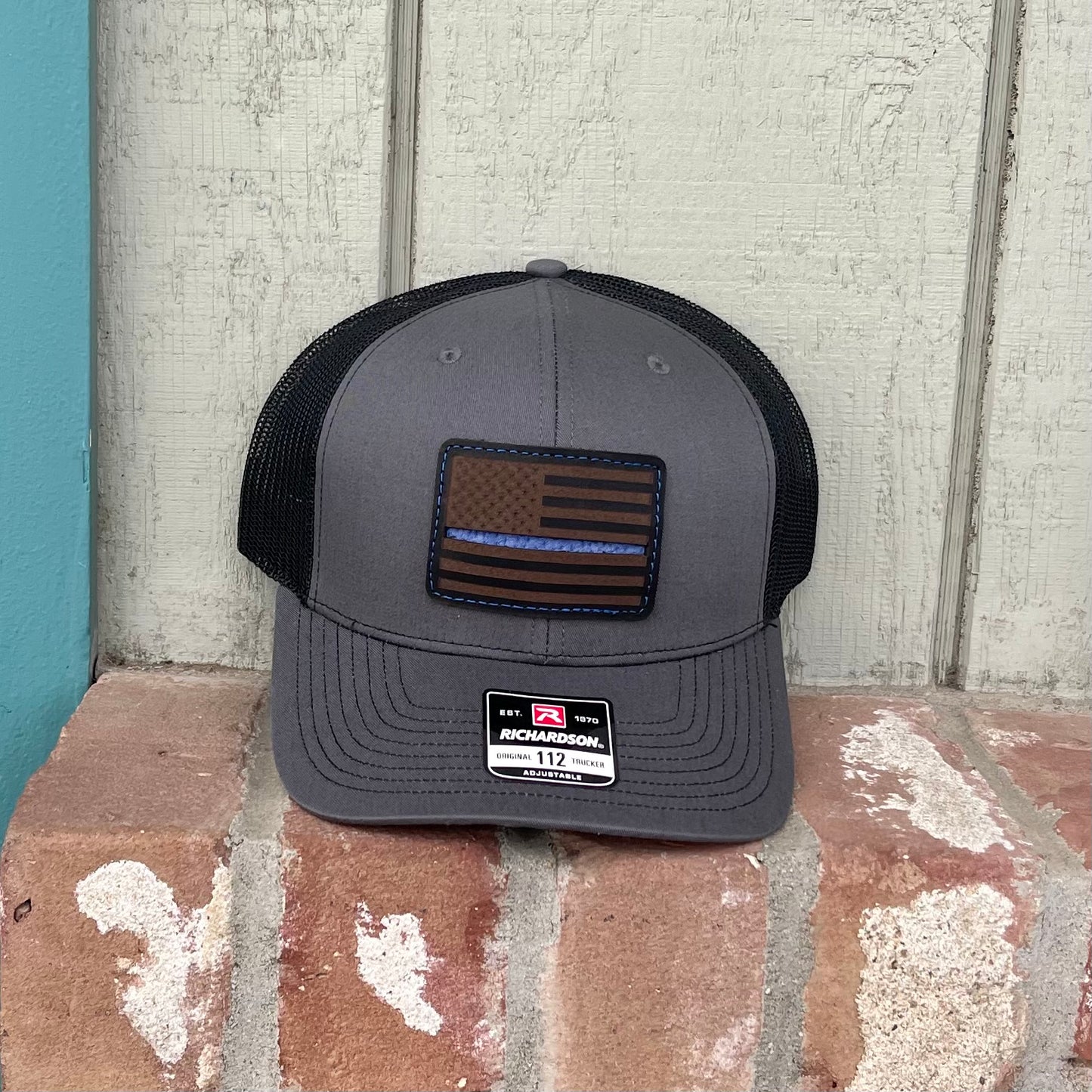 Blue line patch hat