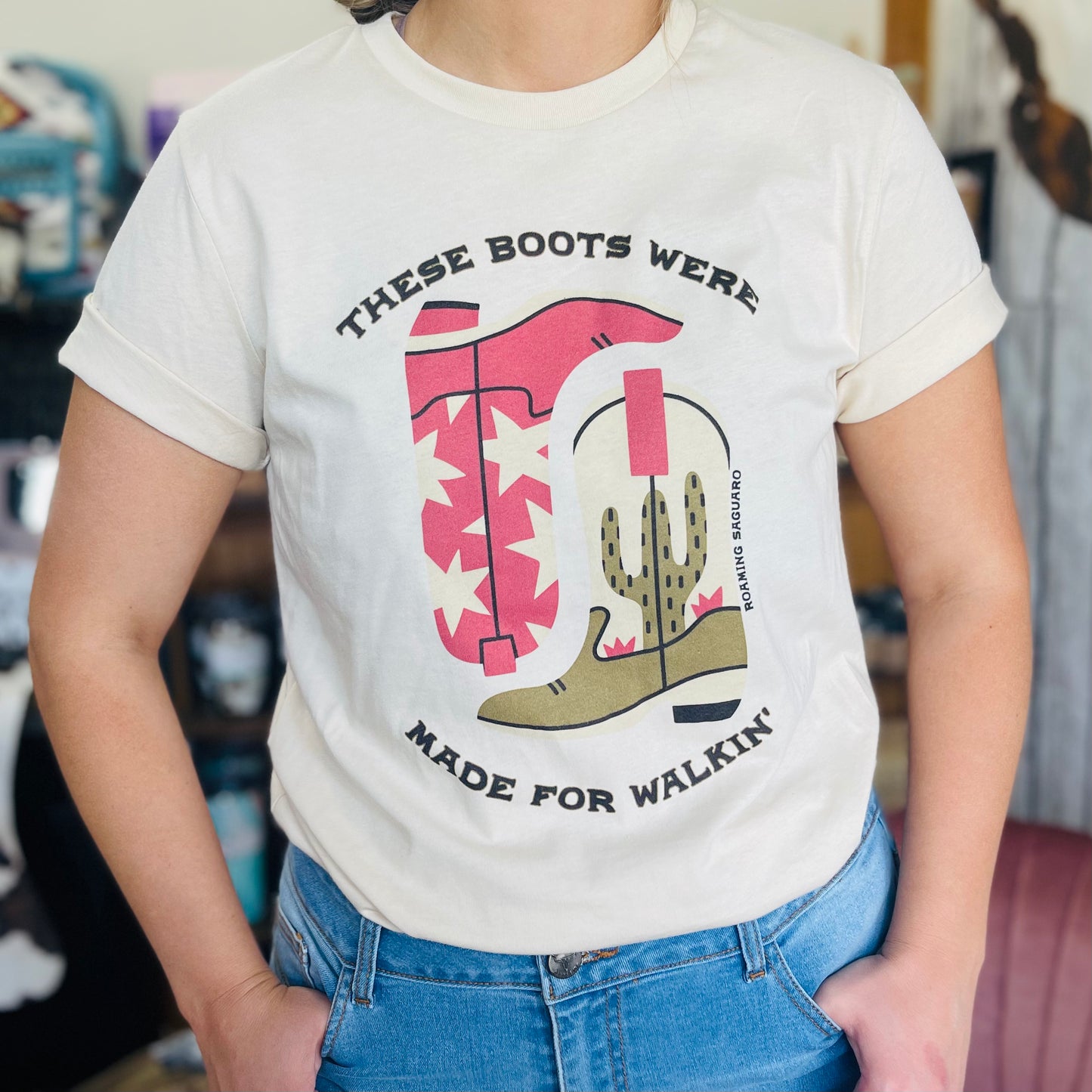 These boots tee