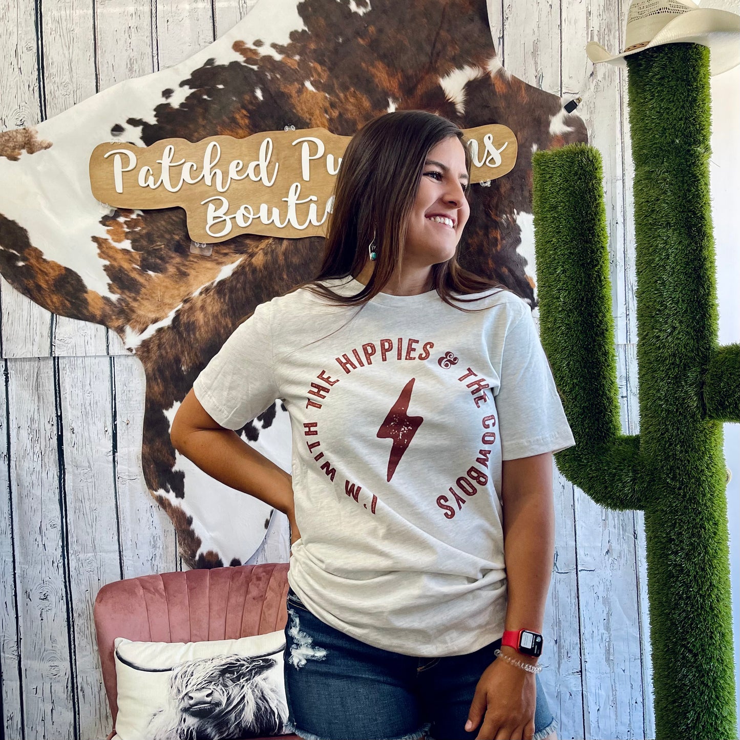 Hippies and the cowboys tee