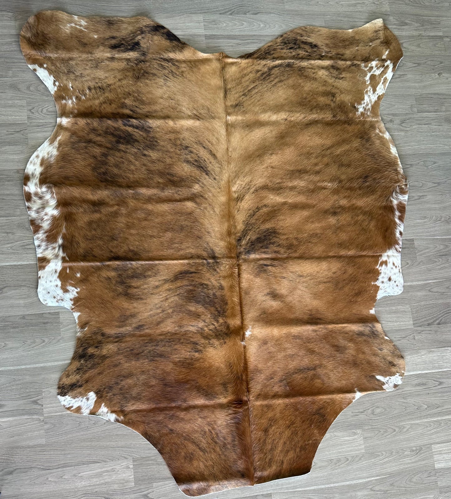 Beige White belly brindle cowhide