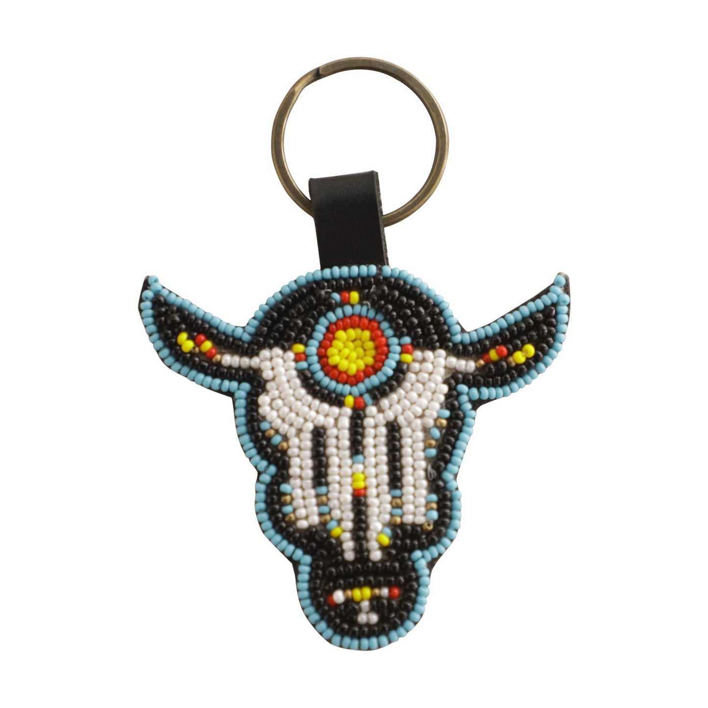 Beaded Skull key chain