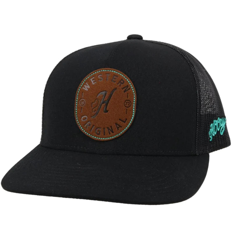 Spur black patch hooey hat
