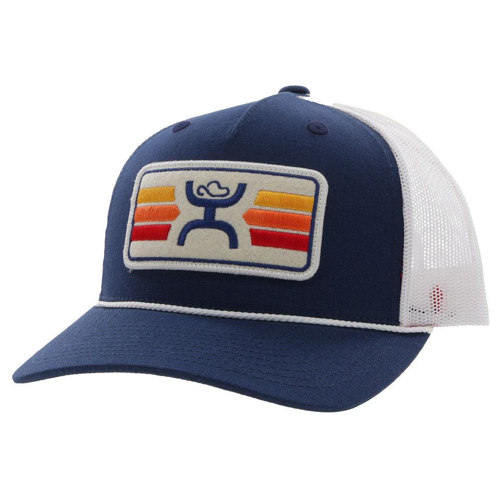 Sunset navy/cream hooey hat